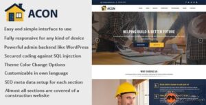 Acon v1.9 - Architecture and Construction Website CMS - Scripts - Ceacer Nulled