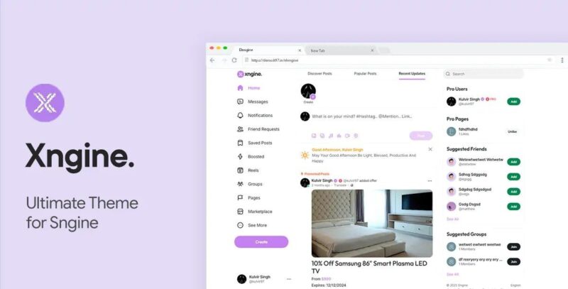 Xngine v1.2 - The Ultimate Sngine Theme - Scripts - Ceacer Nulled